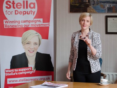 Stella Creasy MP speaking at the Town Hall Council chamber, Bridgwater