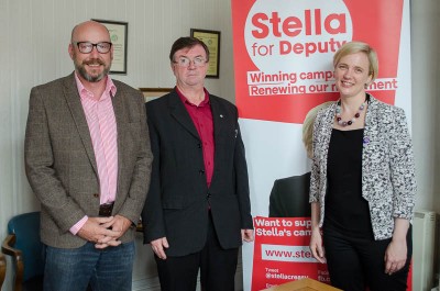 Cllr Leigh Redman (Mayor of Bridgwater) and Cllr Brian Smedley (Leader of Bridgwater Town Council) thank Stella for being the first candidate to visit the West Countries strongest Labour controlled town.